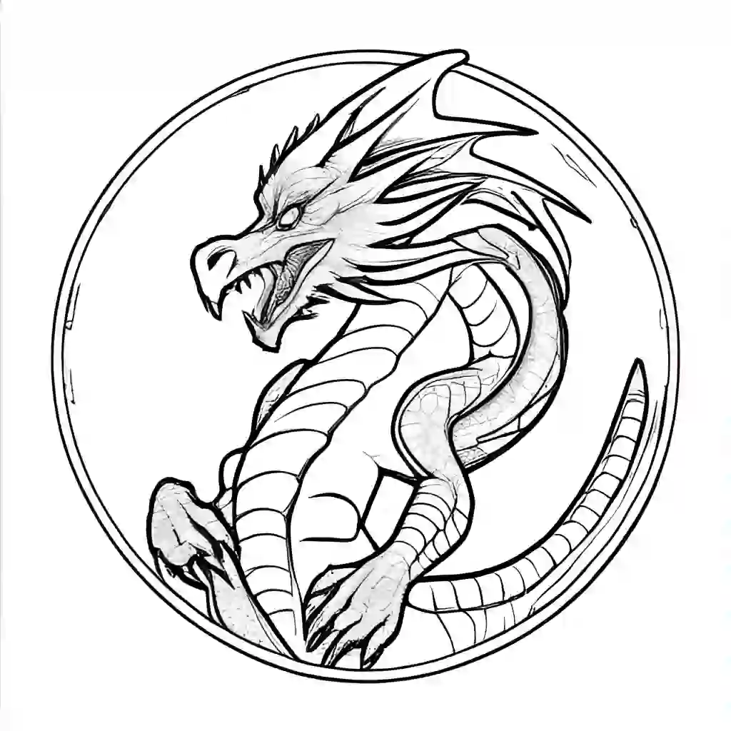 Moon Dragon coloring pages